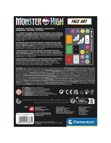 Children's Make-up Set Clementoni Monster High Fashion Designer Multicolour