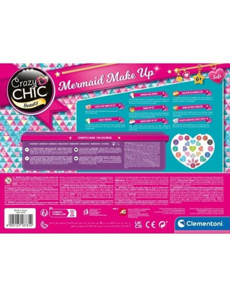 Children's Make-up Set Clementoni Crazy Chic Beauty Mermaid Make up