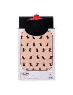 Hot Water Bottle EDM 76780 Beige Cats Wool 2 L 2