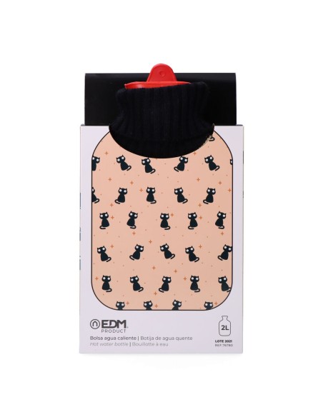 Hot Water Bottle EDM 76780 Beige Cats Wool 2 L