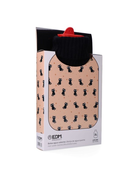 Hot Water Bottle EDM 76780 Beige Cats Wool 2 L