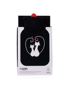 Hot Water Bottle EDM 76779 Black Black/White Wool 2 L 2
