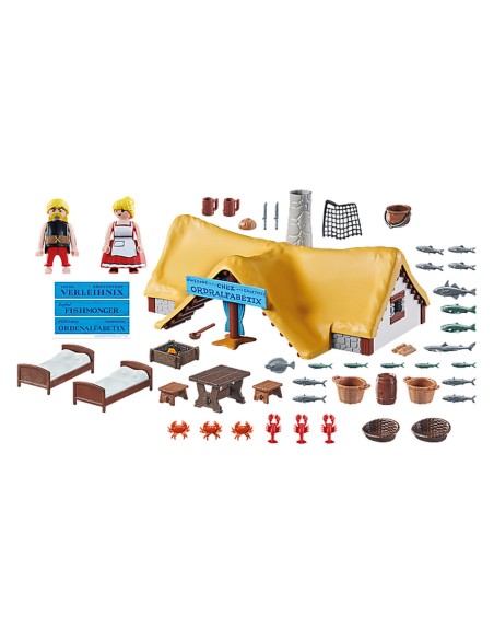 Playset Playmobil Astérix: Ordralfabetix Hut 71266 73 Pieces