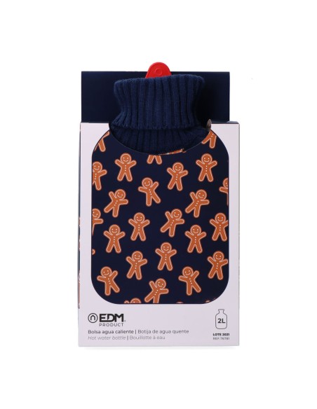 Hot Water Bottle EDM 76781 Black Wool 2 L