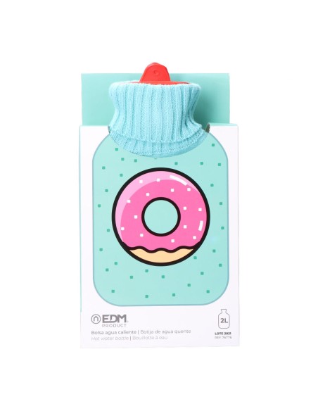 Hot Water Bottle EDM 76776 Celeste Wool 2 L
