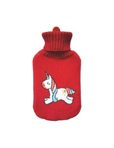 Hot Water Bottle EDM 76778 Red Unicorn Wool 2 L Plastic