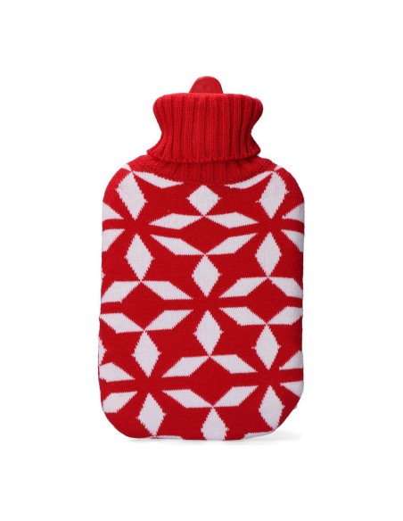 Hot Water Bottle EDM 76774 Rojo/Blanco Wool 2 L