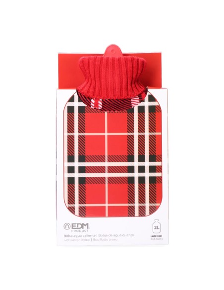 Hot Water Bottle EDM 76773 Red Scottish Man Wool 2 L Plastic