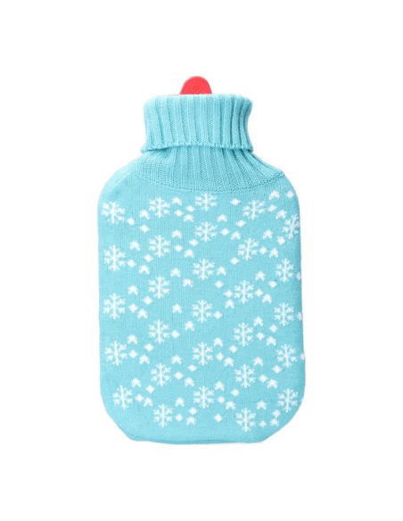 Hot Water Bottle EDM 76771 Blue Blue/White Snowflakes Wool 2 L Plastic