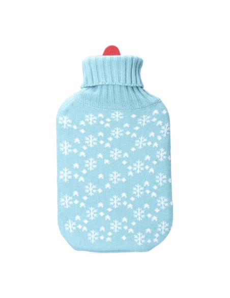 Hot Water Bottle EDM 76771 Blue Blue/White Snowflakes Wool 2 L Plastic