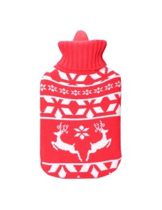 Hot Water Bottle EDM 76770 Rojo/Blanco Wool 2 L Plastic