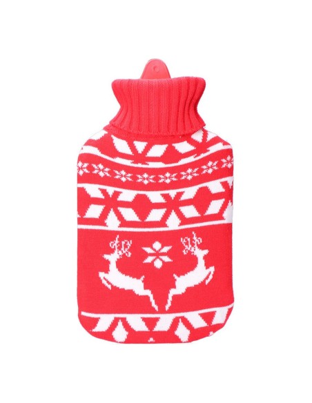 Hot Water Bottle EDM 76770 Rojo/Blanco Wool 2 L Plastic