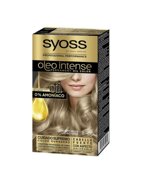Permanent Dye   Syoss Olio Intense Ammonia-free Nº 8,05 Blonde Beige