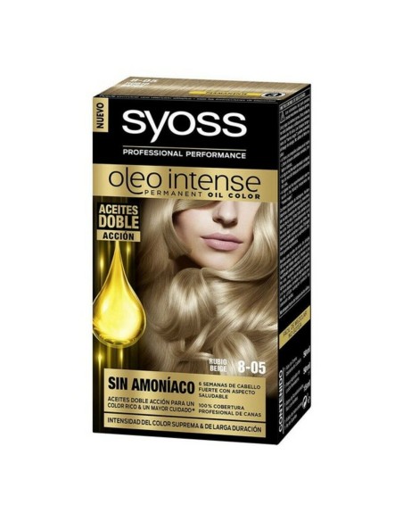 Permanent Dye   Syoss Olio Intense Ammonia-free Nº 8,05 Blonde Beige