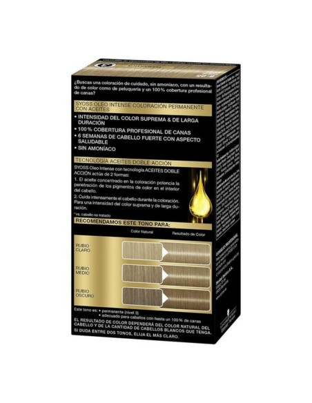 Permanent Dye   Syoss Olio Intense Ammonia-free Nº 8,05 Blonde Beige