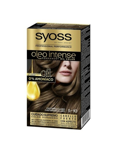 Permanent Dye   Syoss Olio Intense Ammonia-free Nº 5,10 Light Brown