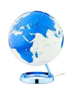 Globe with Light Atmosphere Light & Colour Blue Plastic Ø 30 cm