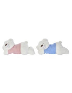 Teddy Bear DKD Home Decor 70 x 30 x 30 cm Blue Pink White Children's (2 Units)