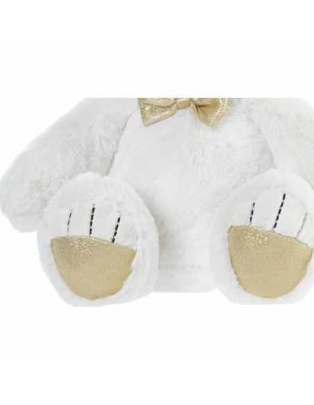 Teddy Bear DKD Home Decor Bow tie White Golden Metal Children's Bear 30 x 40 cm 30 x 30 x 36 cm