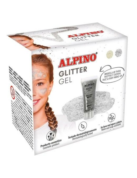 Children's Makeup Alpino Gel Glitter Silver