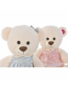 Teddy Bear DKD Home Decor Beige Pink Green Children's 20 x 20 x 50 cm Bear (2 Units) 2
