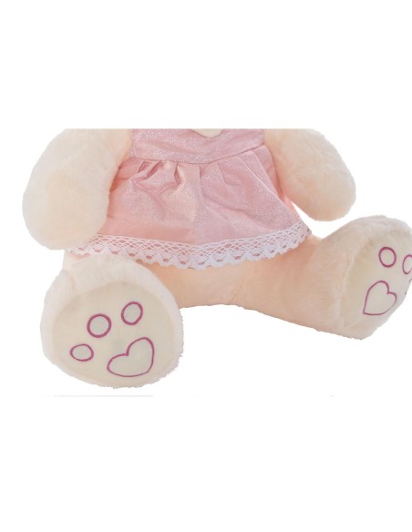 Teddy Bear DKD Home Decor Beige Pink Green Children's 20 x 20 x 50 cm Bear (2 Units)