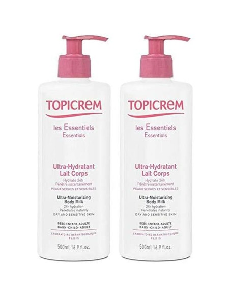 Moisturing Body Milk Topicrem 500 ml x 2