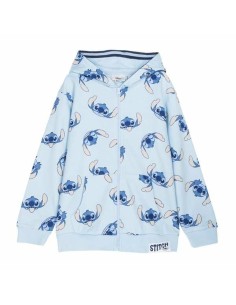Hooded Sweatshirt for Girls Stitch Light Blue