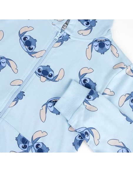 Hooded Sweatshirt for Girls Stitch Light Blue