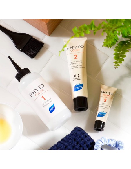 Permanent Colour Phyto Paris Color 8.3-light golden blonde 3 Pieces