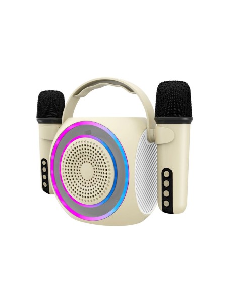 Speaker with Karaoke Microphone Celly PARTYMIC2WH White