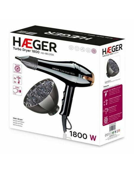 Hairdryer Haeger HD-180.013A 1800 W Black