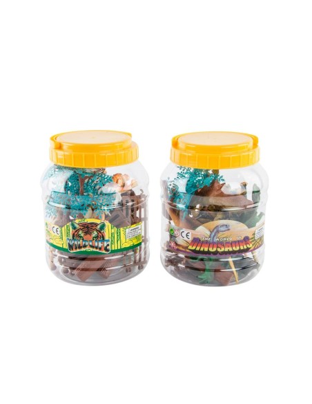 Animal figures DKD Home Decor PVC Aluminium (2 Units)
