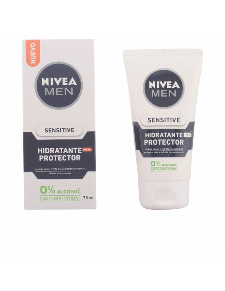 Hydrating Facial Cream Nivea Men Sensitive SPF15 75 ml Spf 15 (75 ml)