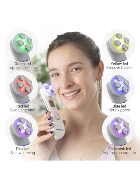 Facial Massager with Radiofrequency, Phototherapy and Electrostimulation Wace InnovaGoods