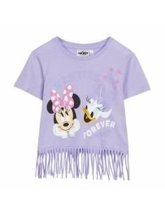 Child's Short Sleeve T-Shirt Minnie Mouse Purple