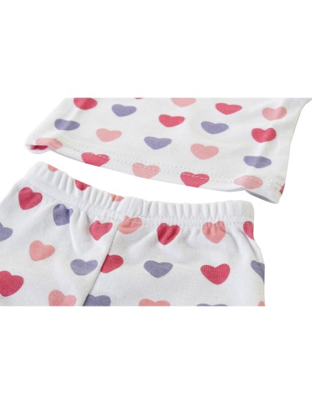Set of clothes DKD Home Decor White Pink (2 Units) Cotton 0-6 Months