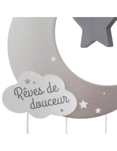 Cot Mobile Atmosphera Moon Grey MDF Wood