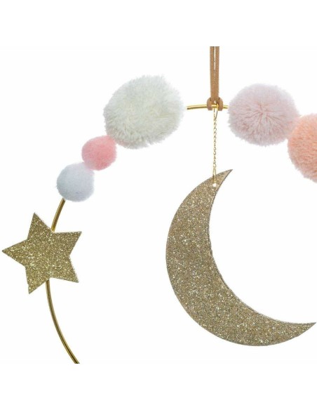Wall Decoration Atmosphera Children's Moon Ø 21,5 x 3 cm