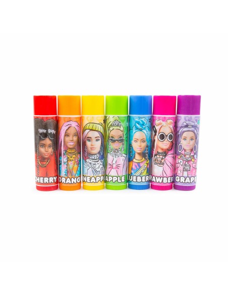 Coloured Lip Balm Barbie Children's 7 Pieces