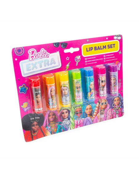 Coloured Lip Balm Barbie Children's 7 Pieces