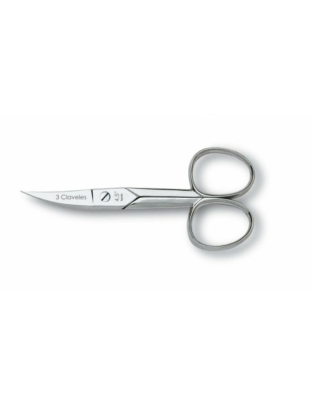 Nail Scissors 3 Claveles Carbon steel Curved 4,5" Curve