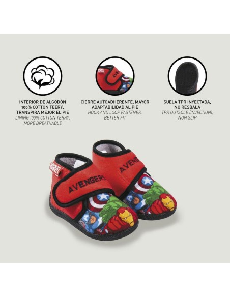 House Slippers The Avengers Red