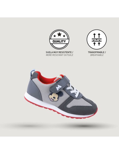 Sports Shoes for Kids Mickey Mouse Grey