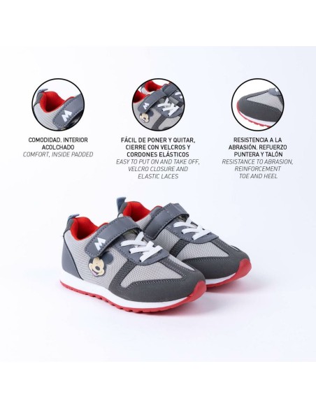 Sports Shoes for Kids Mickey Mouse Grey