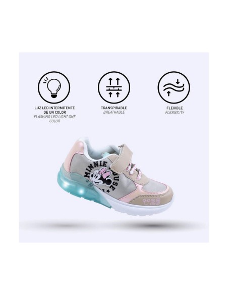 LED Trainers Minnie Mouse Beige