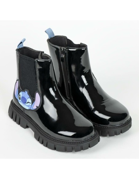 Kids Casual Boots Stitch Black