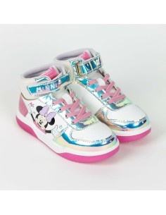 LED Trainers Minnie Mouse Silver