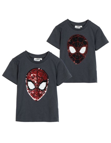 Child's Short Sleeve T-Shirt Spider-Man Dark grey