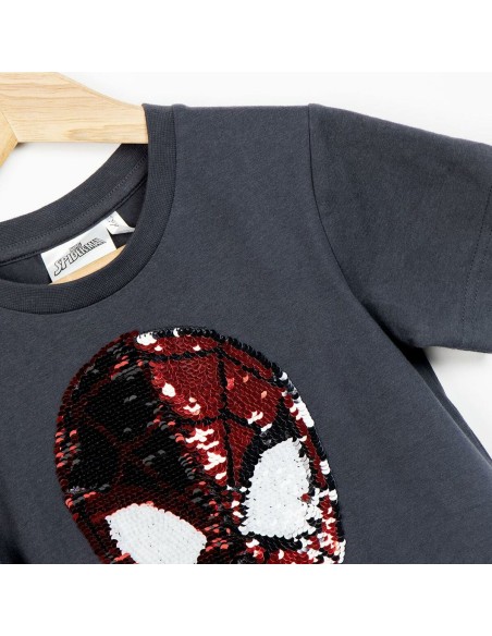 Child's Short Sleeve T-Shirt Spider-Man Dark grey